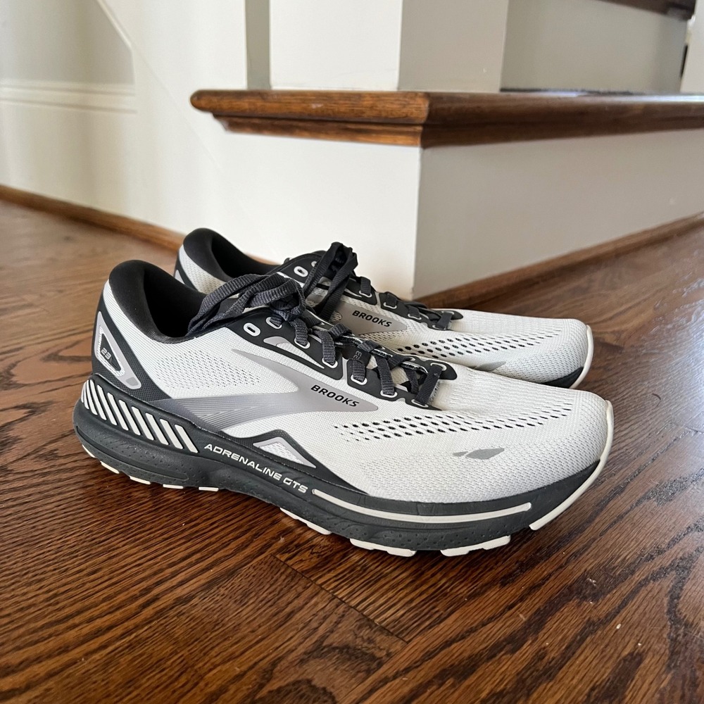 Brooks Adrenaline GTS 23 Mens Running Shoes Oyster Alloy Black 1103911D065 Sz 9 - Picture 10 of 16